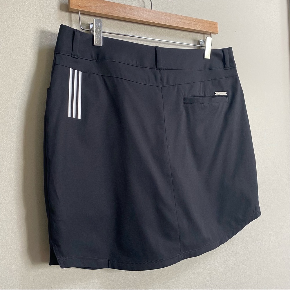 Adidas Black 3 Stripe Activewear Skort Size 10 - Picture 14 of 16
